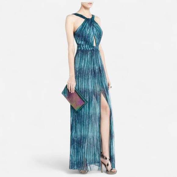 BCBG MAXAZRIA formal maxi dress with beading Sz